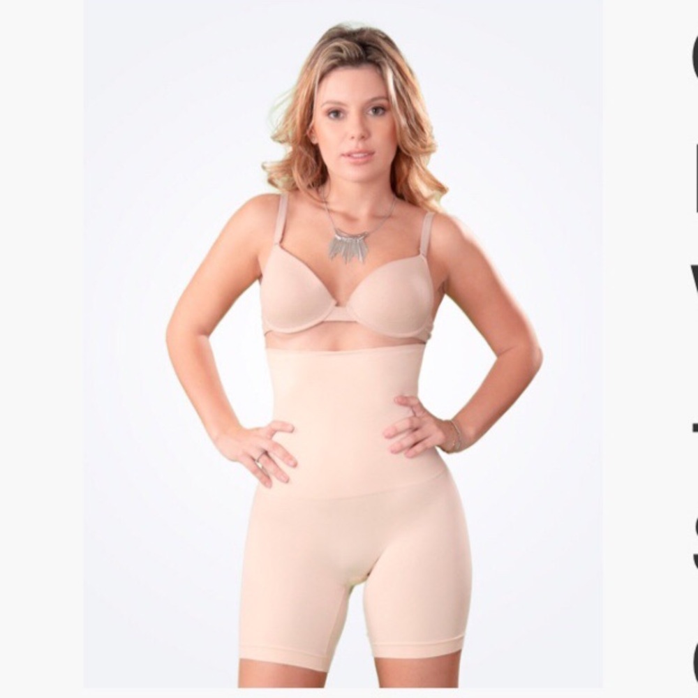 NWT Shapermint Nude High-Waist Shaper Shorts Small